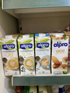 Vegan milk options by Alpro